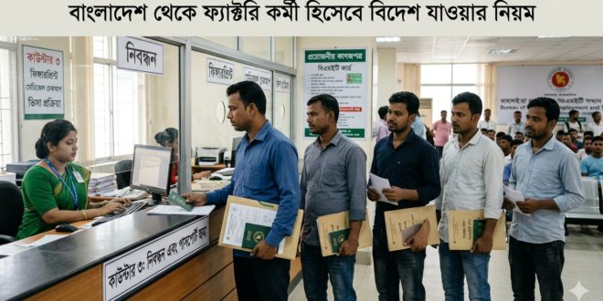 বাংলাদেশ থেকে ফ্যাক্টরি কর্মী হিসেবে বিদেশ যাওয়ার নিয়ম