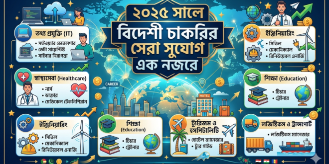 ২০২৫ সালে বিদেশী চাকরির সেরা সুযোগ এক নজরে