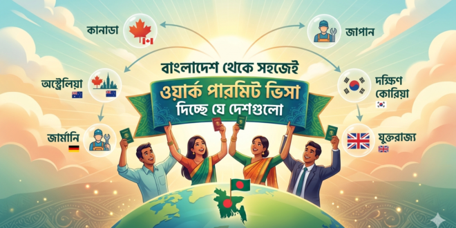 বাংলাদেশ থেকে সহজেই ওয়ার্ক পারমিট ভিসা দিচ্ছে যে দেশগুলো