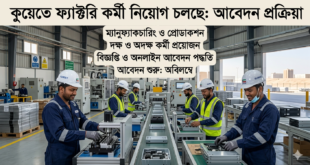 কুয়েতে ফ্যাক্টরি কর্মী নিয়োগ চলছে আবেদন প্রক্রিয়া