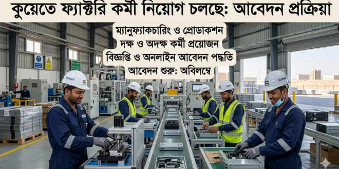 কুয়েতে ফ্যাক্টরি কর্মী নিয়োগ চলছে আবেদন প্রক্রিয়া