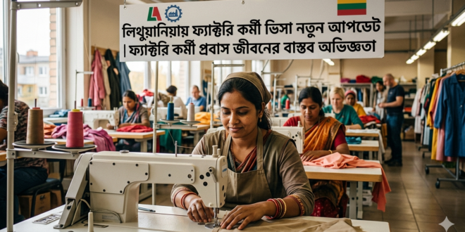 লিথুয়ানিয়ায় ফ্যাক্টরি কর্মী ভিসা নতুন আপডেটফ্যাক্টরি কর্মী প্রবাস জীবনের বাস্তব অভিজ্ঞতা
