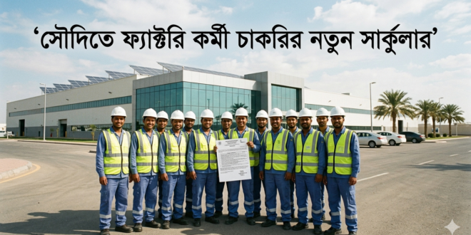 সৌদিতে ফ্যাক্টরি কর্মী চাকরির নতুন সার্কুলার