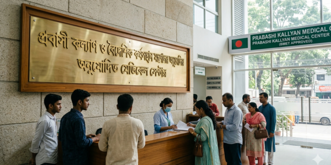 প্রবাসী কল্যাণ ও বৈদেশিক কর্মসংস্থান মন্ত্রণালয় অনুমোদিত মেডিকেল সেন্টার