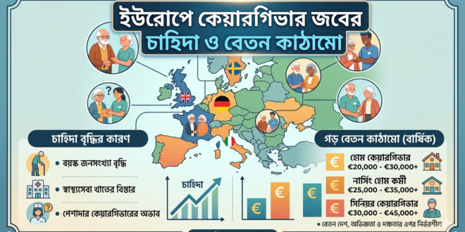 ইউরোপে কেয়ারগিভার জবের চাহিদা ও বেতন কাঠামো