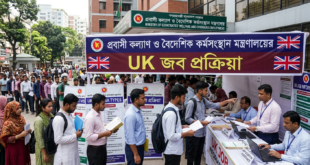 প্রবাসী কল্যাণ ও বৈদেশিক কর্মসংস্থান মন্ত্রণালয়ের UK জব প্রক্রিয়া