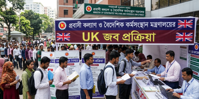 প্রবাসী কল্যাণ ও বৈদেশিক কর্মসংস্থান মন্ত্রণালয়ের UK জব প্রক্রিয়া