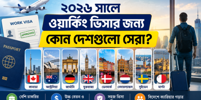২০২৬ সালে ওয়ার্কিং ভিসার জন্য কোন দেশগুলো সেরা